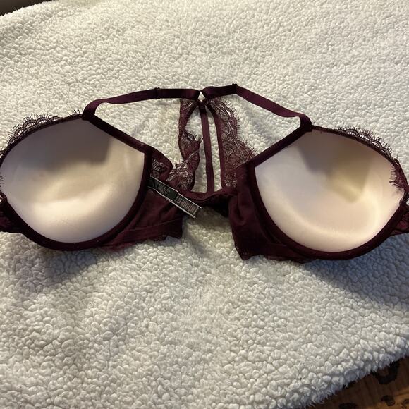 Victoria’s Secret Very Sexy Push Up Padded Bra Red 34DDD Front Close Bling Strap - Picture 3 of 8